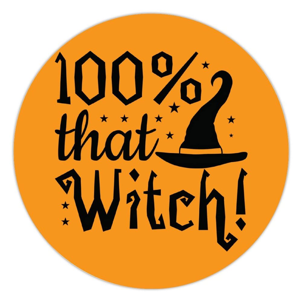100 Pcs Halloween Stickers for Funny Halloween That Witch Stickers Halloween decorations Stickers for Envelope Seals Candy Halloween Party Decorations