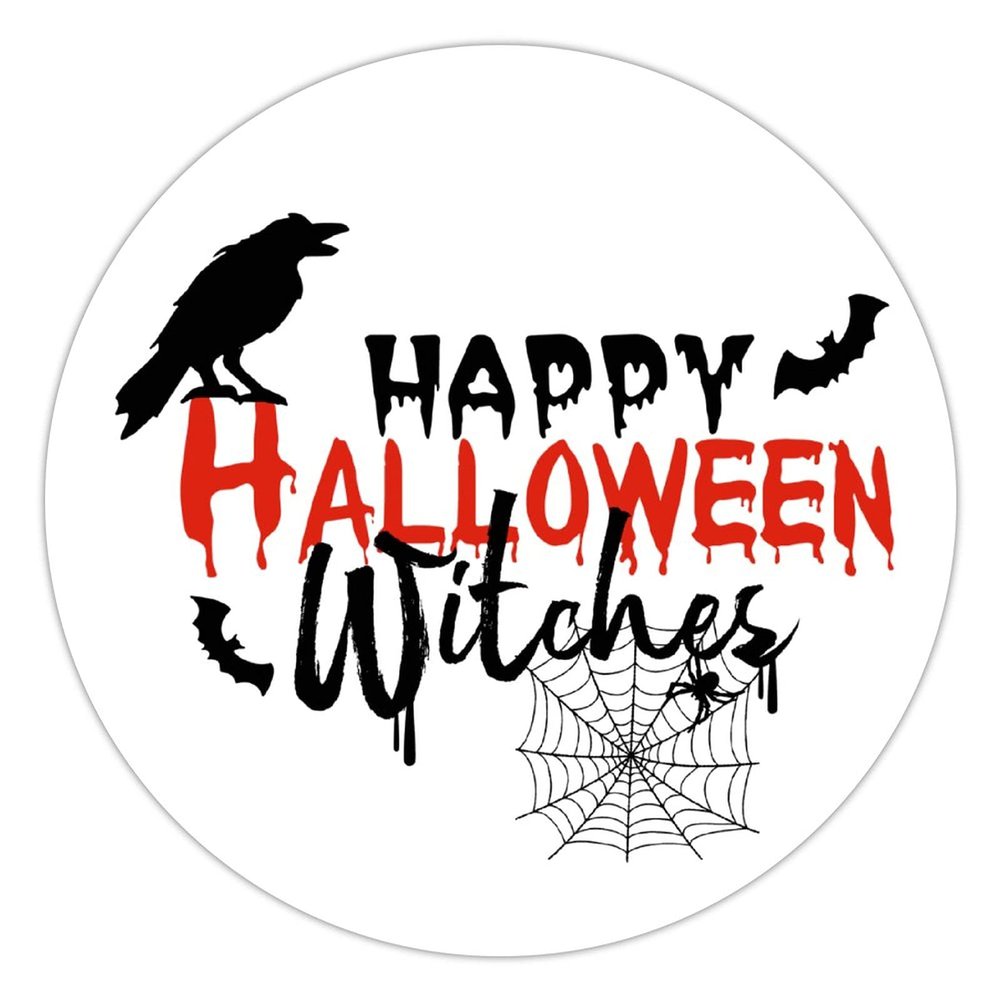 100 Pcs Halloween Stickers for Happy Halloween Witches Typography Halloween Stickers Halloween decorations Stickers for Envelope Seals Candy Halloween Party Decorations