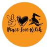 100 Pcs Halloween Stickers for Halloween Witchy Peace Love Witch Hat Stickers Halloween decorations Stickers for Envelope Seals Candy Halloween Party Decorations view 1