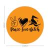 100 Pcs Halloween Stickers for Halloween Witchy Peace Love Witch Hat Stickers Halloween decorations Stickers for Envelope Seals Candy Halloween Party Decorations view 2