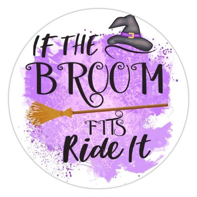 100 Pcs Halloween Stickers for If The Broom Fits Ride It Stickers Halloween decorations Stickers for Envelope Seals Candy Halloween Party Decorations