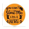 100 Pcs Halloween Stickers for You Can't Scare Me, I'm A Hero Stickers Halloween decorations Stickers for Envelope Seals Candy Halloween Party Decorations view 2