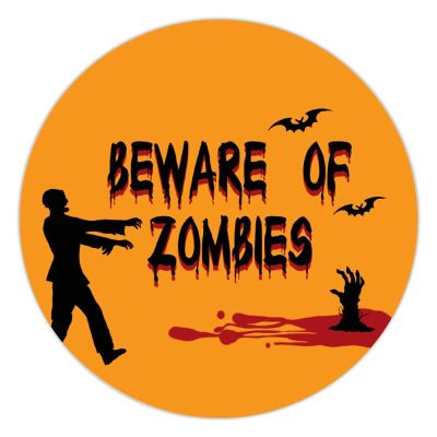 100 Pcs Halloween Stickers for Beware of Zombies Stickers Halloween decorations Stickers for Envelope Seals Candy Halloween Party Decorations