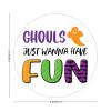 100 Pcs Halloween Stickers for Ghouls Just Wanna Have Fun Stickers Halloween decorations Stickers for Envelope Seals Candy Halloween Party Decorations view 2