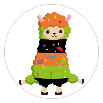100 Pcs Halloween Stickers for Halloween Spooky Llamas Stickers Halloween decorations Stickers for Envelope Seals Candy Halloween Party Decorations