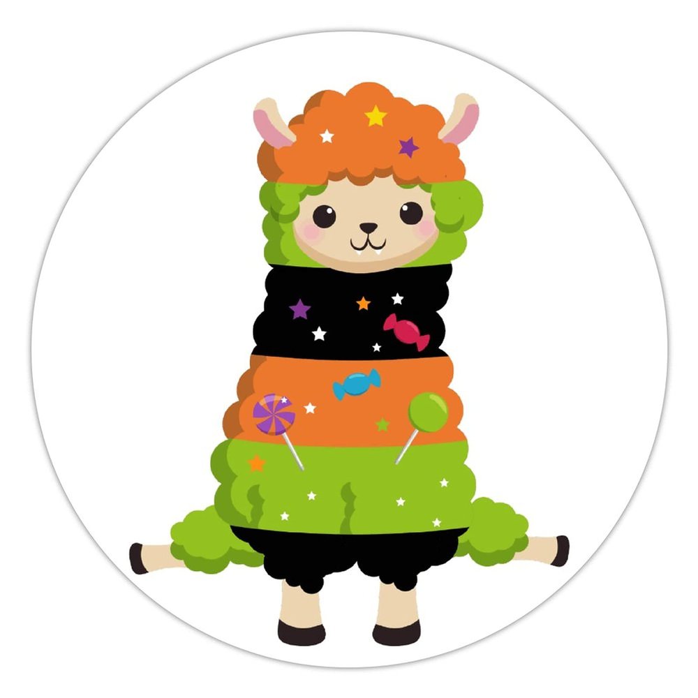 100 Pcs Halloween Stickers for Halloween Spooky Llamas Stickers Halloween decorations Stickers for Envelope Seals Candy Halloween Party Decorations