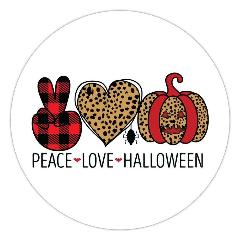 100 Pcs Halloween Stickers for Peace Love Halloween Stickers Halloween decorations Stickers for Envelope Seals Candy Halloween Party Decorations