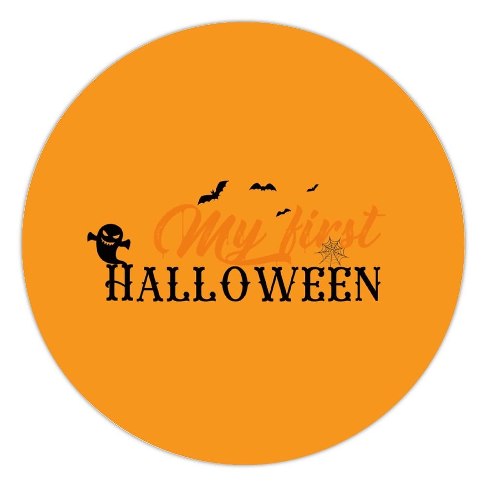 100 Pcs Halloween Stickers for My First Halloween Funny Halloween Quote Stickers Halloween decorations Stickers for Envelope Seals Candy Halloween Party Decorations