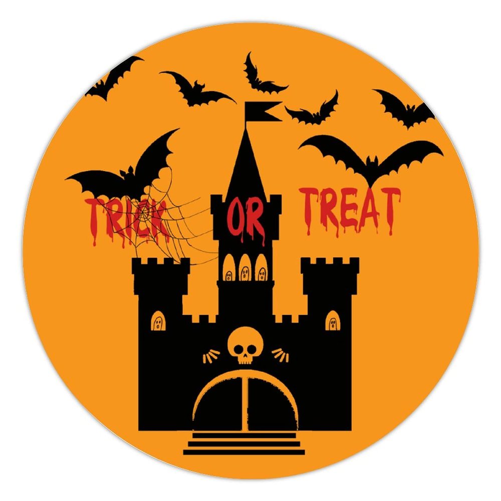100 Pcs Halloween Stickers for Trick Or Treat Castle Bats Stickers Halloween decorations Stickers for Envelope Seals Candy Halloween Party Decorations