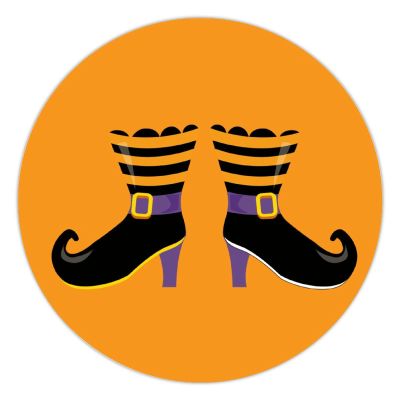 100 Pcs Halloween Stickers for Halloween Witch Shoes Stickers Halloween decorations Stickers for Envelope Seals Candy Halloween Party Decorations
