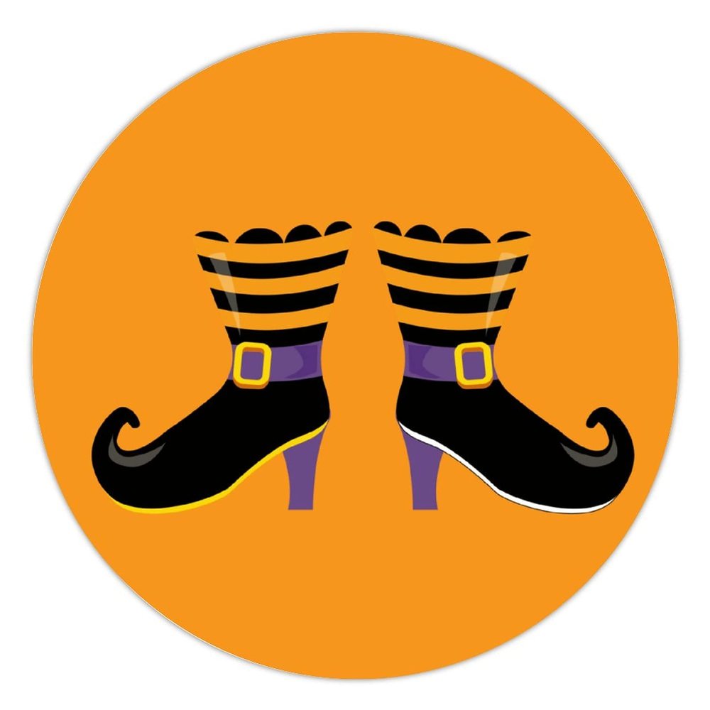 100 Pcs Halloween Stickers for Halloween Witch Shoes Stickers Halloween decorations Stickers for Envelope Seals Candy Halloween Party Decorations