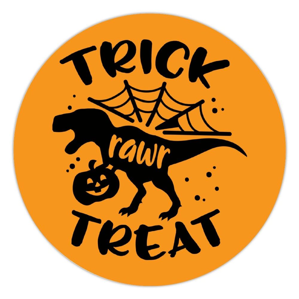 100 Pcs Halloween Stickers for Trick Rawr Treat Stickers Halloween decorations Stickers for Envelope Seals Candy Halloween Party Decorations