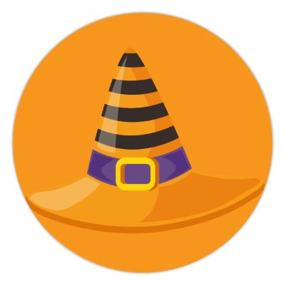 100 Pcs Halloween Stickers for Halloween Witch Hats Stickers Halloween decorations Stickers for Envelope Seals Candy Halloween Party Decorations