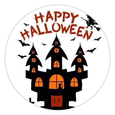 100 Pcs Halloween Stickers for Witch Castle with Flying Bats Happy Halloween Stickers Halloween decorations Stickers for Envelope Seals Candy Halloween Party Decorations