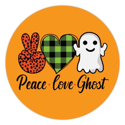 100 Pcs Halloween Stickers for Halloween Peace Love Ghost Stickers Halloween decorations Stickers for Envelope Seals Candy Halloween Party Decorations