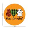 100 Pcs Halloween Stickers for Halloween Peace Love Ghost Stickers Halloween decorations Stickers for Envelope Seals Candy Halloween Party Decorations view 2