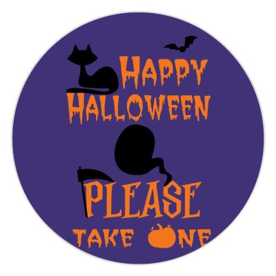 100 Pcs Halloween Stickers for Happy Halloween Please Take One Stickers Halloween decorations Stickers for Envelope Seals Candy Halloween Party Decorations
