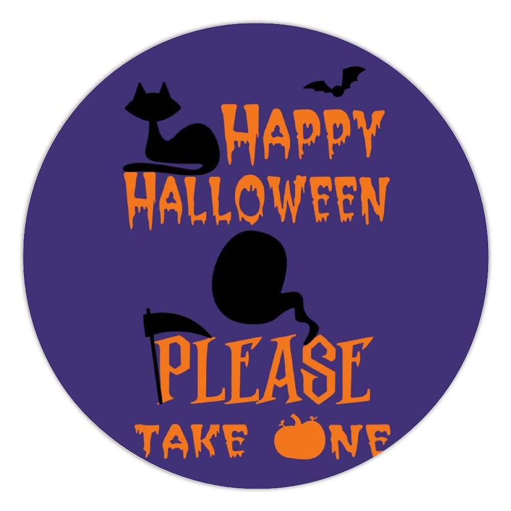 100 Pcs Halloween Stickers for Happy Halloween Please Take One Stickers Halloween decorations Stickers for Envelope Seals Candy Halloween Party Decorations