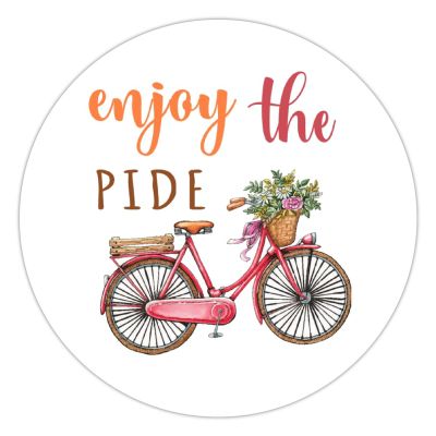 100 Pcs Halloween Stickers for Watercolor Blue Bicycle Bike Sunflowers Enjoy The Ride Stickers Halloween decorations Stickers for Envelope Seals Candy Halloween Party Decorations