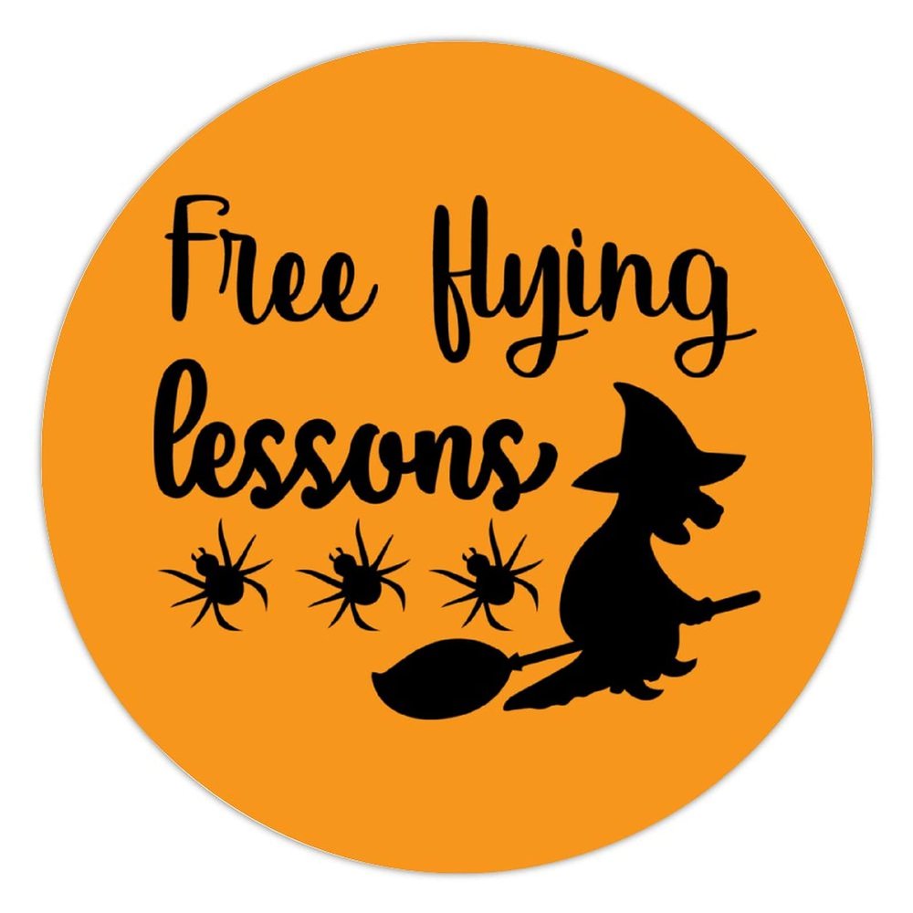 100 Pcs Halloween Stickers for Free Flying Lessons Stickers Halloween decorations Stickers for Envelope Seals Candy Halloween Party Decorations