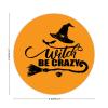 100 Pcs Halloween Stickers for Witch BE CRAZY Stickers Halloween decorations Stickers for Envelope Seals Candy Halloween Party Decorations view 2