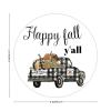 100 Pcs Thankful Stickers for Happy Fall Y'all Hand Painted Blue Retro Stickers fall decorations Stickers for Envelope Seals Candy Thanksgiving Day Party decorations view 2