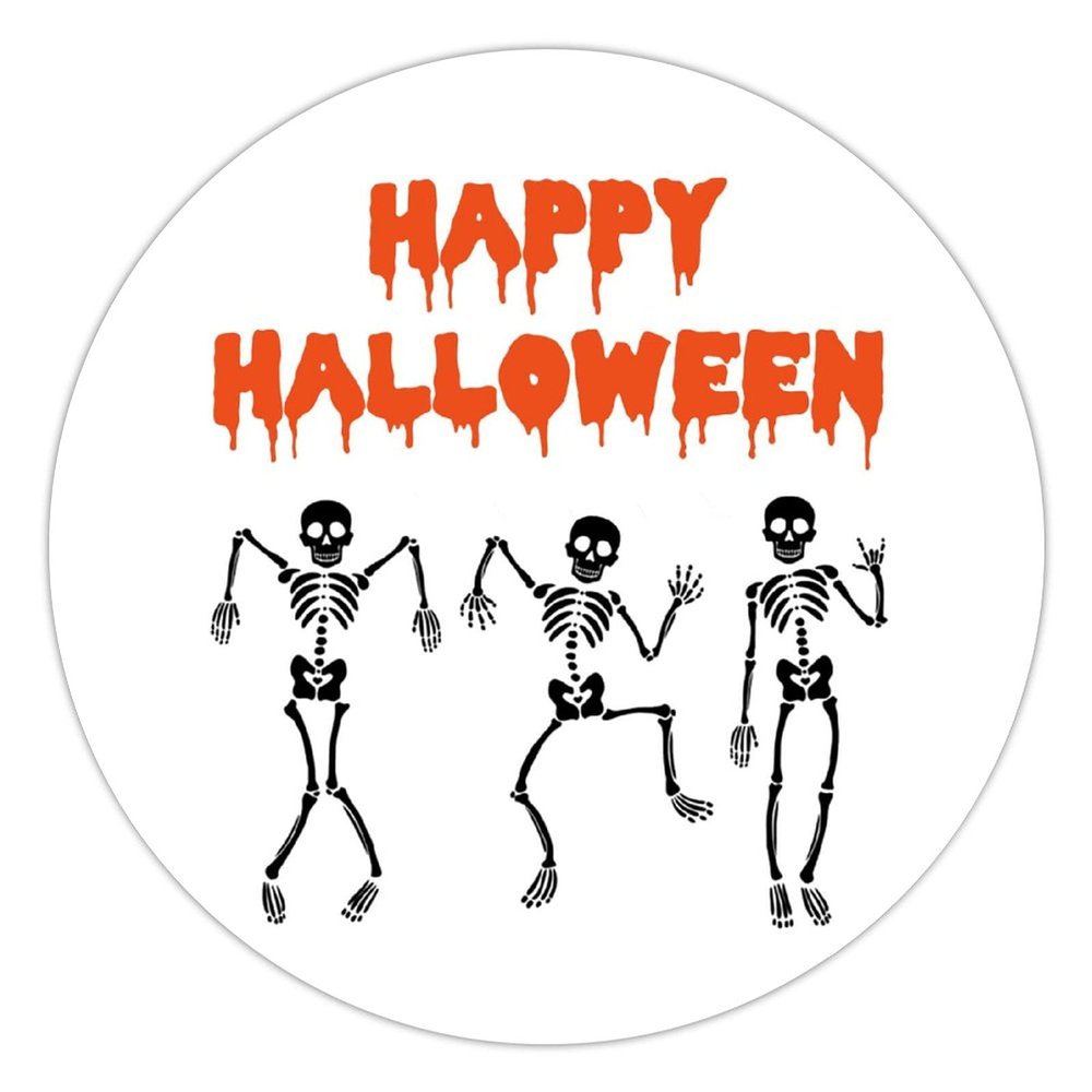 100 Pcs Halloween Stickers for Happy Halloween Dancing Skeleton Stickers Halloween decorations Stickers for Envelope Seals Candy Halloween Party Decorations