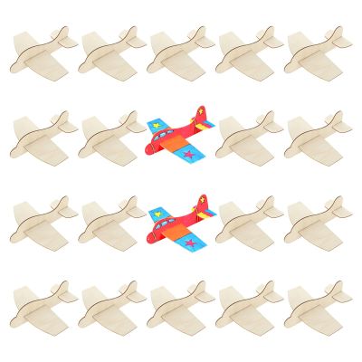 DAJAVE 20 Pack Wooden Model Airplanes, DIY Balsa Wood Airplane Kit, Wooden Plane for Birthday Party & Carnival