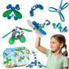 Clixo Window Travel Pack - Fun Magnetic Toy for Kids - 24-Piece Suncatcher Kit with Prisms & Suction Cups for Plane and Car Windows  Portable Rainbow Maker STEM Toy for Creative On the Go Car Playset view 1
