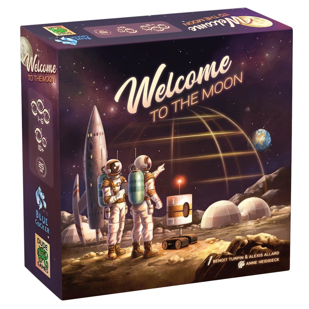 Blue Cocker - Welcome to The Moon - Flip and Write Strategy Game - Campaign, Adventure, Solo Mode - Bilingual French English - 1 to 6 Players - 20706-CA