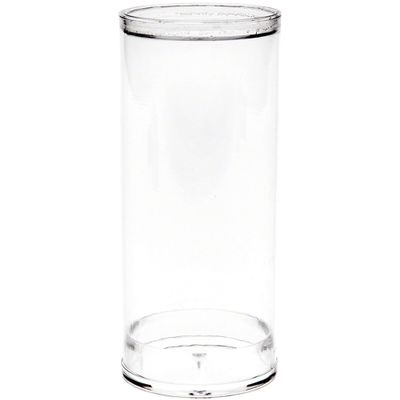 Plymor Plastic Action Figure Tube, 2" Wide by 4.5" Tall, with Clear Acrylic Base, Pack of 4
