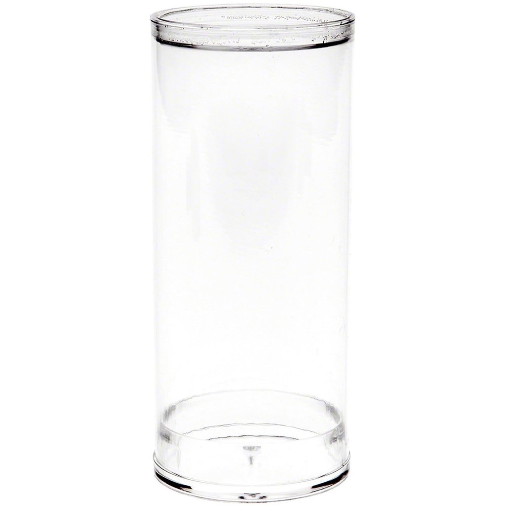Plymor Plastic Action Figure Tube, 2" Wide by 4.5" Tall, with Clear Acrylic Base, Pack of 4