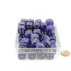 Royal Purple Borealis Dice Luminary with Gold Pips 16mm (5/8 inch) D6 Set of 50 Wondertrail view 1