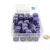 Royal Purple Borealis Dice Luminary with Gold Pips 16mm (5/8 inch) D6 Set of 50 Wondertrail view 2