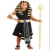 Fun Costumes Dark Pharaoh Kids Costume - Tunic, Belt, Headpiece, Armband & Cuffs, Gold & Blue Details, Adjustable Fasteners Large view 2