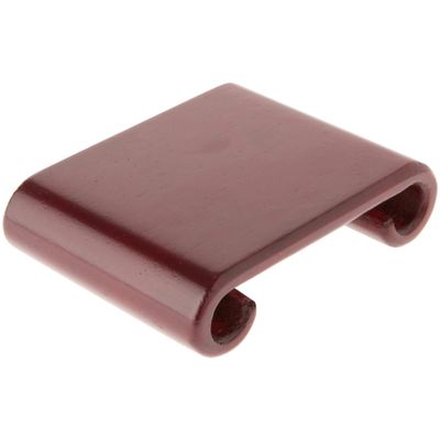 Plymor Red Scroll Wood Veneer Footed Display Base, 4" W x 3" D x 1" H (3.25" x 2.875" Display Area), Pack of 6