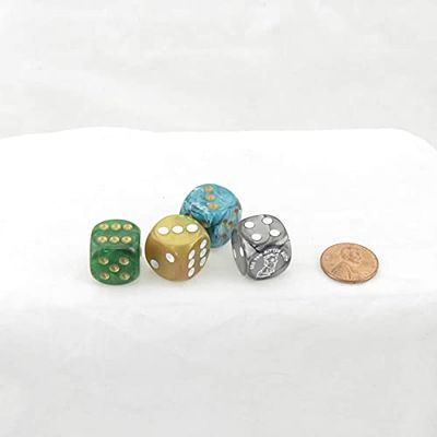 are You Kitten Me Dice Assorted Colors with Pips 16mm (5/8in) D6 Pack of 4 Wondertrail