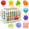 AiTuiTui Baby Sensory Montessori Activity Toys for 1 2 Year Old Boy Girl, Early Learning Develop Shape Sorter Cube with Soft Textured Balls for Infants Toddler Birthday Gifts view 4