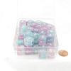 Wisteria Nebula Luminary Dice with White Numbers 16mm (5/8in) D6 Set of 50 Wondertrail view 1