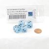 Ligt Blue Cirrus Dice with Black Hearts D6 16mm (5/8in) Pack of 4 Wondertrail view 2