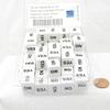 Yes No White Dice with Black Words Squared Corners 16mm (5/8in) D6 Set of 50 Wondertrail view 2