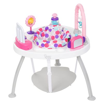 Smart Steps 3-in-1 Bounce N' Play Activity Center Plus with STEM Learning Toys, Princess Pink