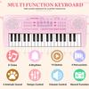 M SANMERSEN Kids Piano Keyboard, 37 Keys Music Keyboard Piano Toys with Microphone, Portable Dual Speaker Electronic Piano Keyboard, Birthday Gift for Beginners Girls Ages 3 4 5 6, Pink view 3