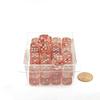 Red Nebula Dice Luminary with Silver Pips 12mm (1/2in) D6 Set of 50 Wondertrail view 1