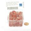 Red Nebula Dice Luminary with Silver Pips 12mm (1/2in) D6 Set of 50 Wondertrail view 2