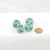Green Cirrus Dice with Black Hearts D6 16mm (5/8in) Pack of 4 Wondertrail view 1