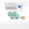Green Cirrus Dice with Black Hearts D6 16mm (5/8in) Pack of 4 Wondertrail view 2
