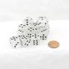 White Cirrus Dice with Black Hearts D6 16mm (5/8in) Pack of 12 Wondertrail view 1