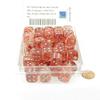 Red Nebula Dice Luminary with Silver Pips 16mm (5/8in) D6 Set of 50 Wondertrail view 2