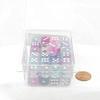 Wisteria Nebula Dice Luminary with White Pips 12mm (1/2in) D6 Set of 50 Wondertrail view 1